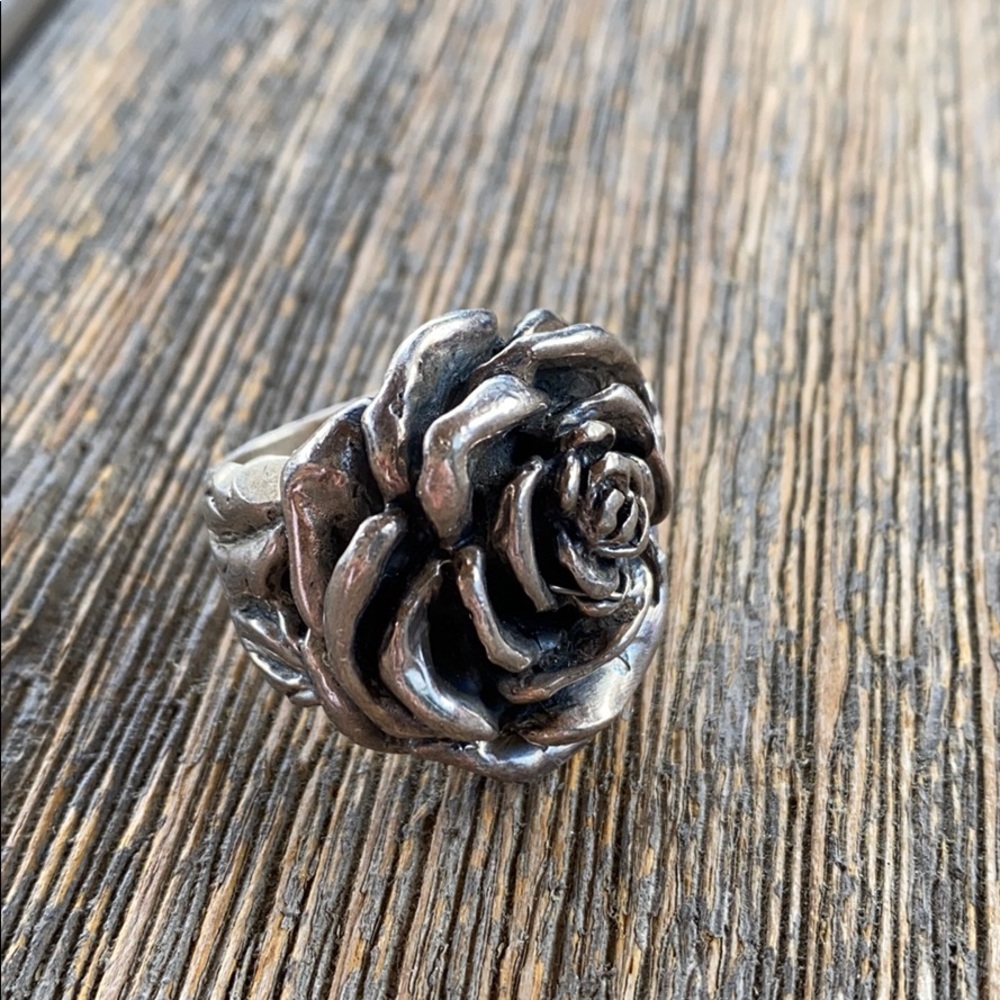 King Baby sterling silver rose ring